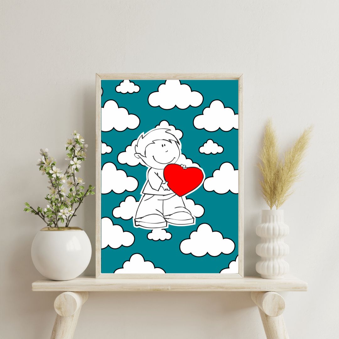 Cuadro de Corazones V